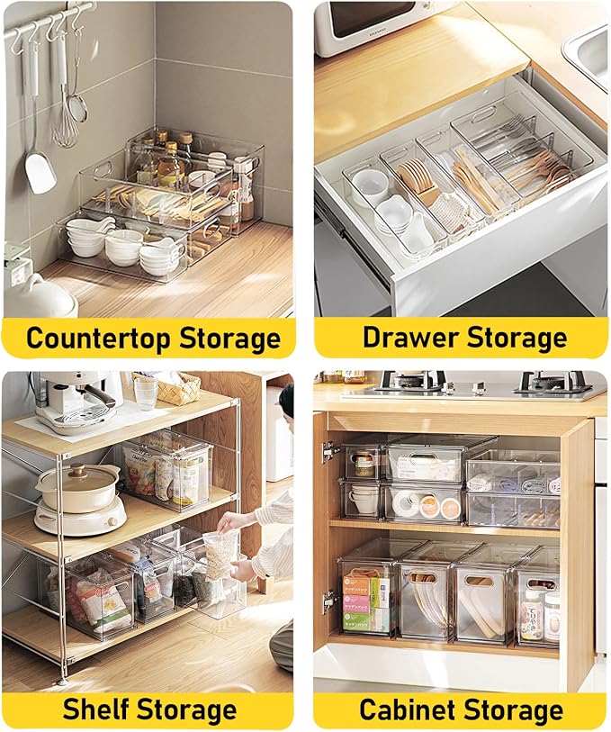 3 Pack Refrigerator Organizer Bins - Image 6