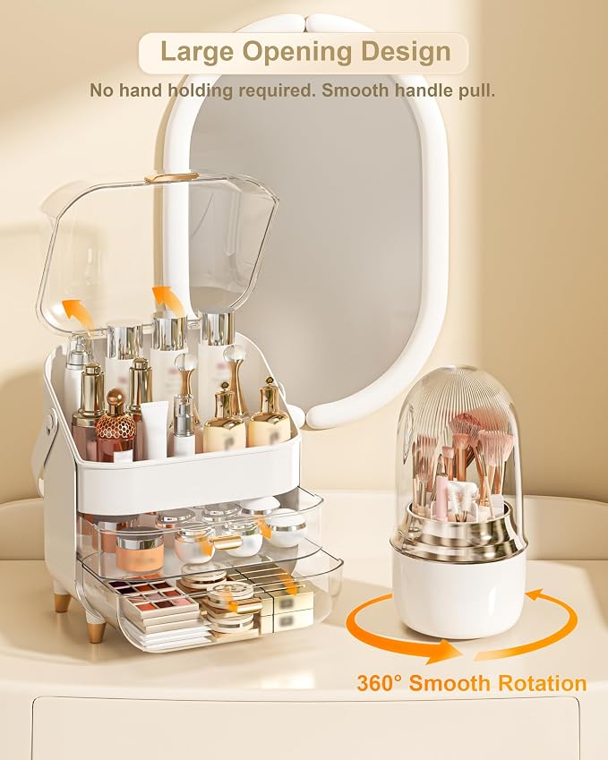 Makeup Organizer, Skincare Holder Bathroom Counter Organizer, Storage Box - Image 5