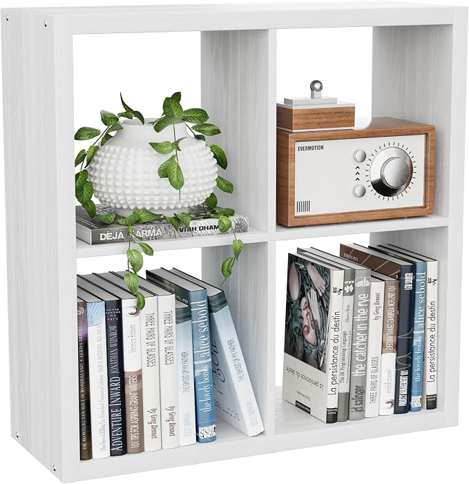 Cube Storage Organizer Bookcase, Decorative 11 inch Open Back Cubical Shelf by VDNEND
