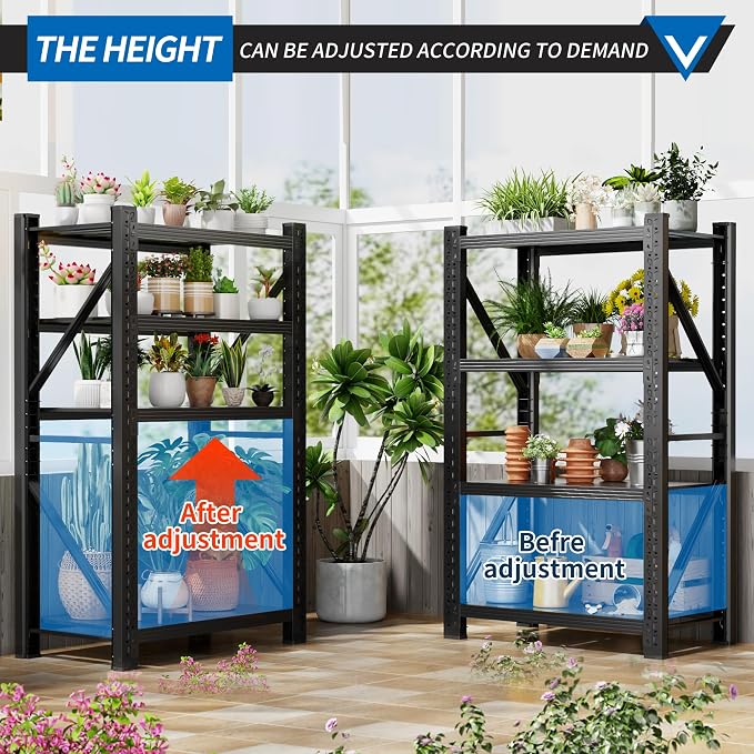 3000LBS Garage Shelving 32" W Garage Shelving Heavy Duty 4-Tier Metal Storage - Image 4