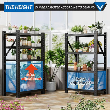 3000LBS Garage Shelving 32" W Garage Shelving Heavy Duty 4-Tier Metal Storage - Image 4