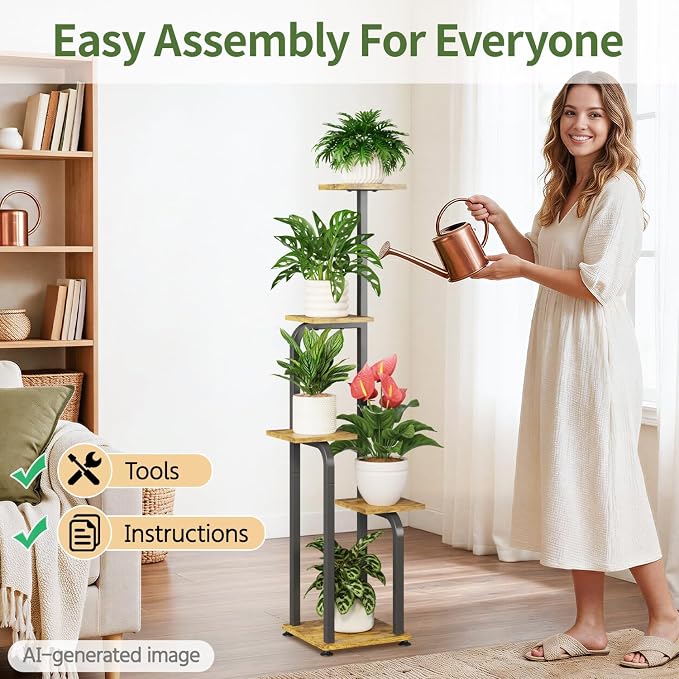 LASZOLA 5 Tiered Plant Stand Tall - Image 6