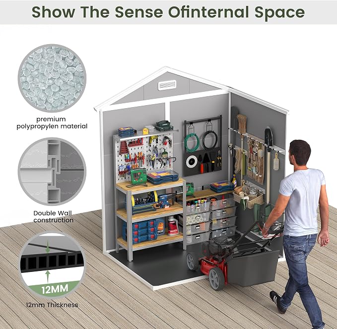 Amopatio Outdoor Storage Shed - Image 8