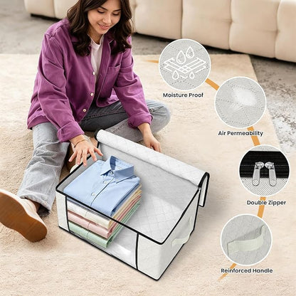 Fab totes 35L Closet Organizers and Storage, Foldable Under Bed Storage - Image 6