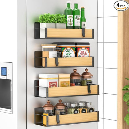 4 Pack Magnetic Spice Storage Rack Organizer by HuggieGems