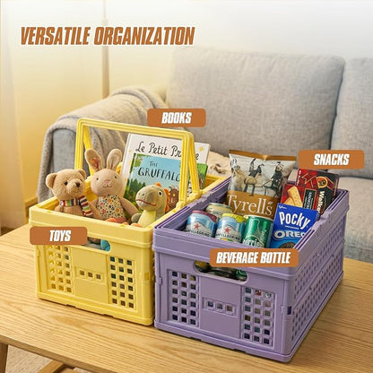 Collapsible Storage Crate, Foldable Plastic Basket - Image 3