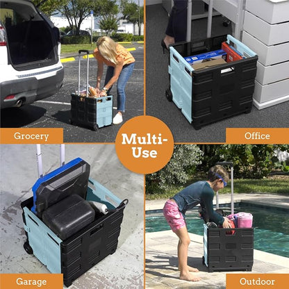 Ultra-Slim Rolling Collapsible Storage Pack-N-Roll Utility-carts, - Image 5