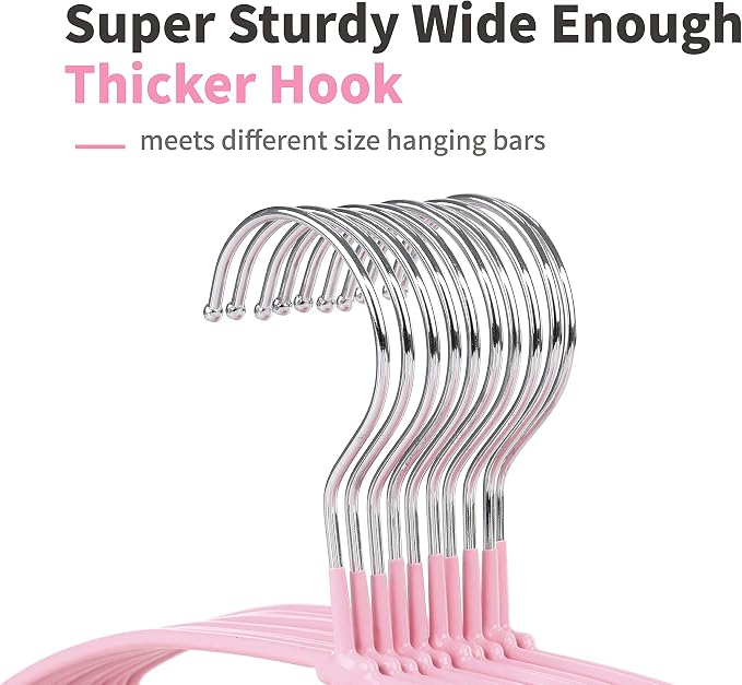 TOPIA HANGER Non Slip Hanger 20 Pack, Metal Clothes Hangers Space Saving - Image 2
