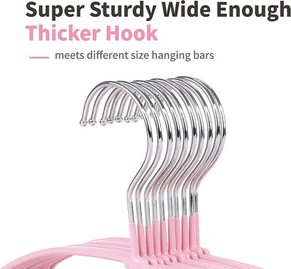 TOPIA HANGER Non Slip Hanger 20 Pack, Metal Clothes Hangers Space Saving - Image 2