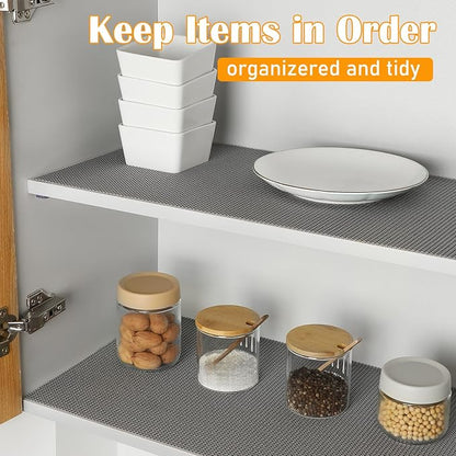 Songrey Non-Adhesive Drawer and Shelf Liner, 12IN x 20FT Non Slip Cabinet Liners - Image 4
