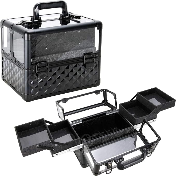 Ver Beauty Armored Acrylic Cosmetic Case Organizer Train Makeup Case by VerBeauty