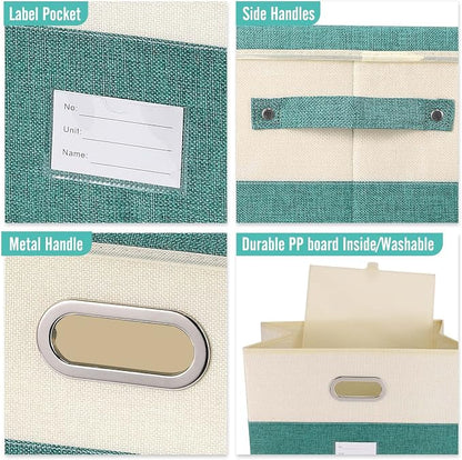 Large Linen Fabric Foldable Storage Bins - Image 2