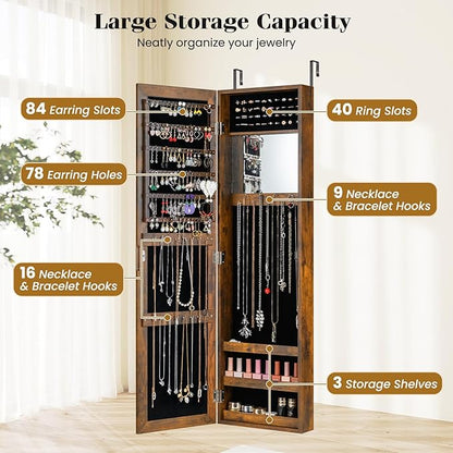 Giantex Wall Mounted Jewelry Cabinet - Image 4