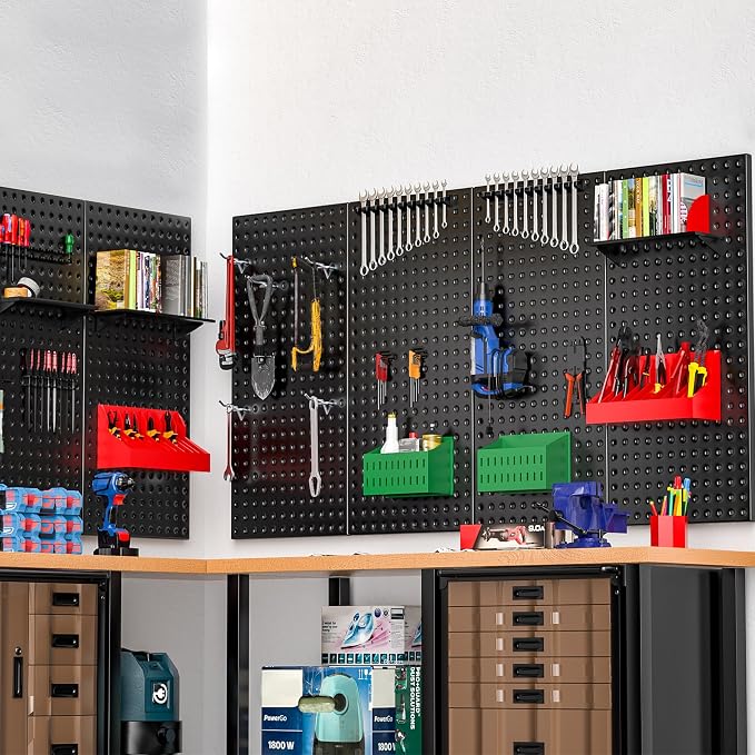 EVERHANGER Metal Pegboard Panels 24" x 12", Heavy Duty Steel Peg Boards - Image 7