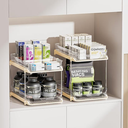 Delamu 2-Tier Multi-Purpose Bathroom Under Sink Organizers and Storage - Image 6