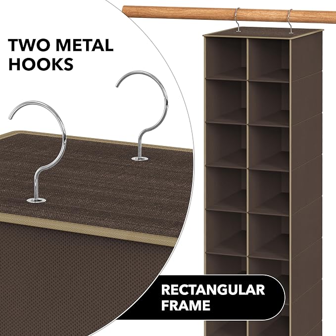 Simple Houseware 20 Section Shelves Hanging Shoes Organizer Holder - Image 6