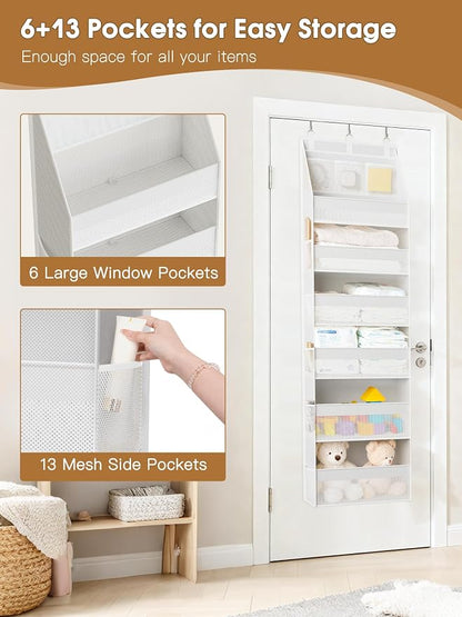 Criusia Over the Door Organizer, Heavy-Duty 6-Shelf Hanging Storage - Image 5