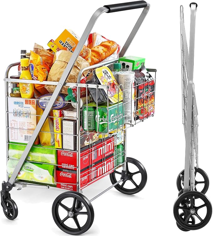 Wellmax Folding Grocery Cart by Wellmax