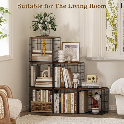 Dmevkic 2 Cube DIY Stackable Small Bookcase, Bookshelf - Image 4