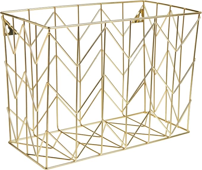 U Brands Hanging File Desk Organizer, Wire Metal by UBrands