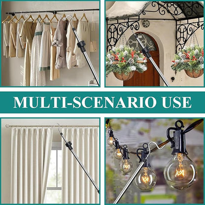 Clothes Hanger Reaching Hook Telescopic Adjustment clothes hook pole Light and - Image 5