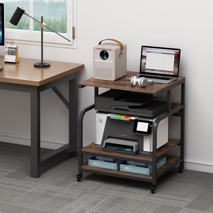 23.6" Deep Extra Large Printer Stand, 3 Tier Printer Table - Image 6