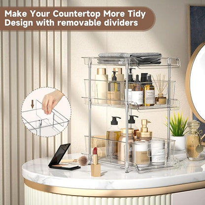 3 Tier Clear Bathroom Organizer - Image 4