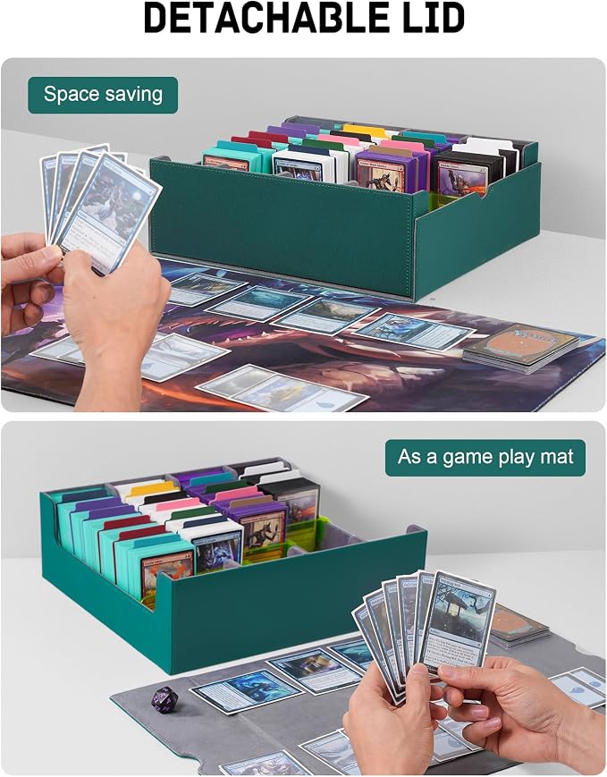 ZLCA Card Storage Box for MTG PTCG, Commander Deck Box Holds 3200+ Cards - Image 3