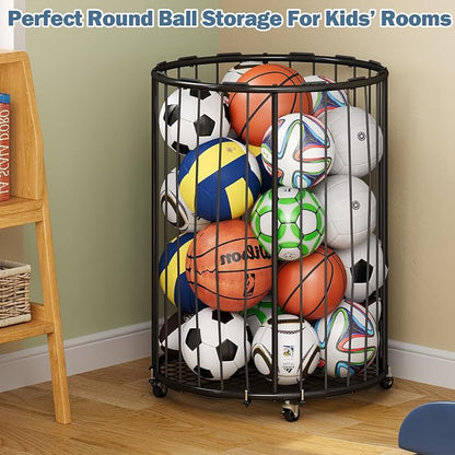Garage Ball Storage: Round Sports Equipment Organizer - Image 7