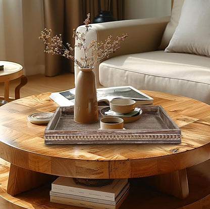 MAONAME Wood Serving Tray, Farmhouse Wooden Tray - Image 5