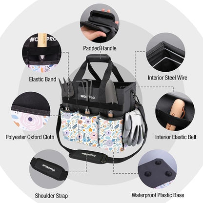 WORKPRO Garden Tool Bag Organizer, Heavy Duty Gardening Tote Bag - Image 3