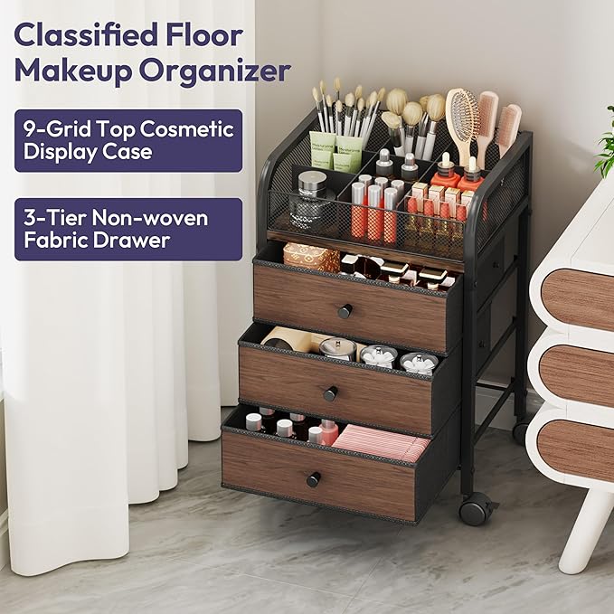 SWTYMIKI Rolling Makeup Organizer Cart - Image 6