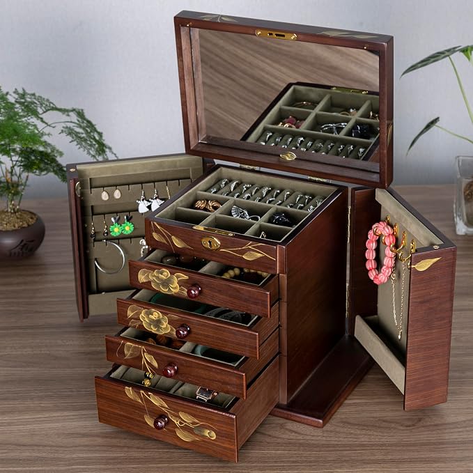 Wooden jewelry case Jewelry Box - Image 6