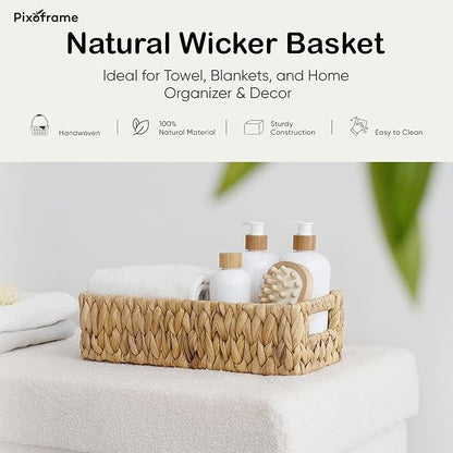 Rectangular Handwoven Wicker Basket - Image 2