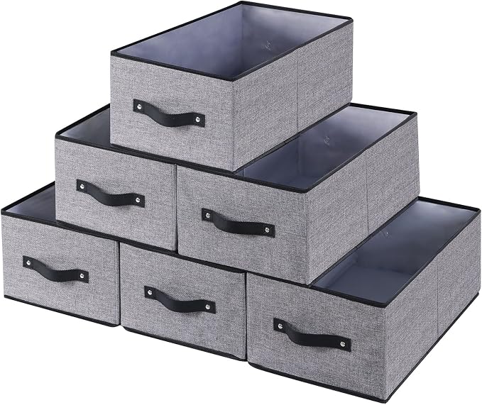 Fabric Storage Boxes, Foldable Storage Baskets by YheenLf