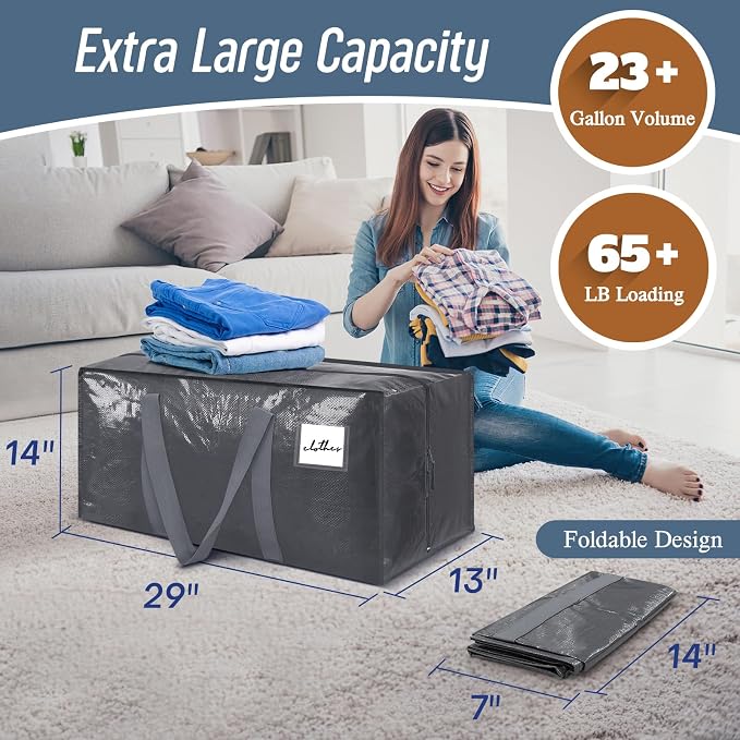 12 Pack Extra Heavy Duty Large Moving Bags - Image 3