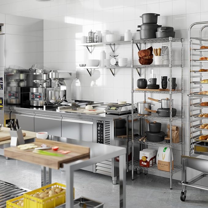 14" Deep x 24" Wide x 74" Height Wire Shelving Kit | 6-Tier | NSF Commercial - Image 5