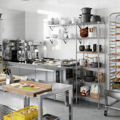 14" Deep x 24" Wide x 74" Height Wire Shelving Kit | 6-Tier | NSF Commercial - Image 5