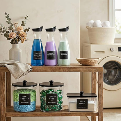 6 Pack Laundry Pods Containers & Dryer Sheet Holder & Laundry Detergent - Image 2