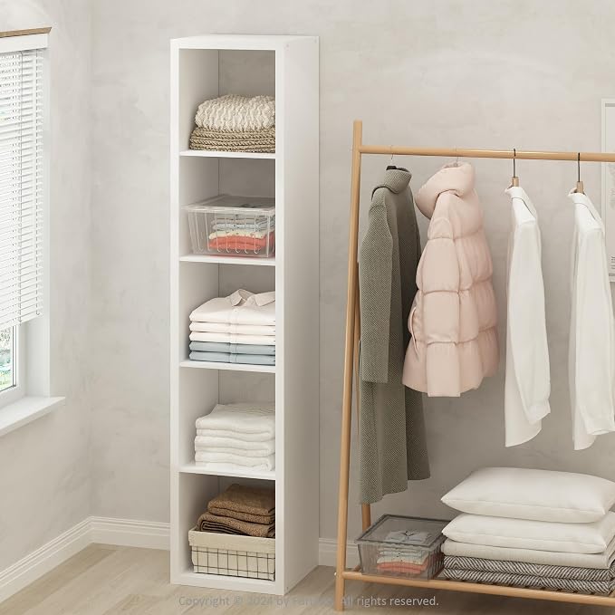 Furinno Cubic Extra Thick 5-Cube Closet Organizers and Storage, Open Shelf by Furinno-FitsYourSpaceFitsYourBudget