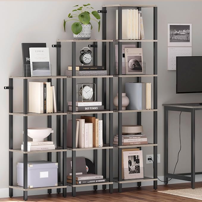 TUTOTAK Bookshelf, 4-Tier Small Narrow Book Shelf - Image 5