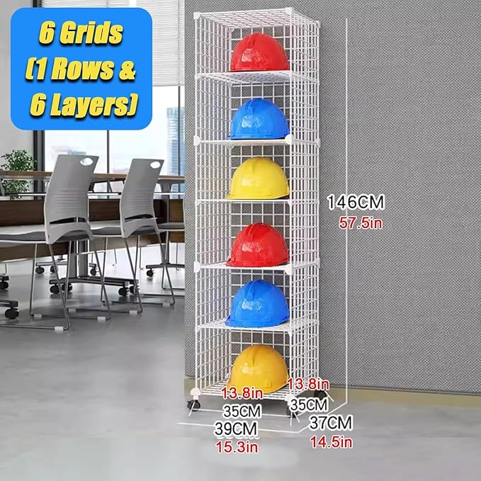 Stackable Safety Helmet Storage Boxes, Large Adjustable Hard Hat Placement - Image 2
