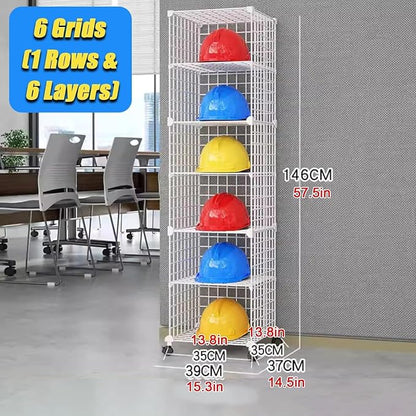 Stackable Safety Helmet Storage Boxes, Large Adjustable Hard Hat Placement - Image 2