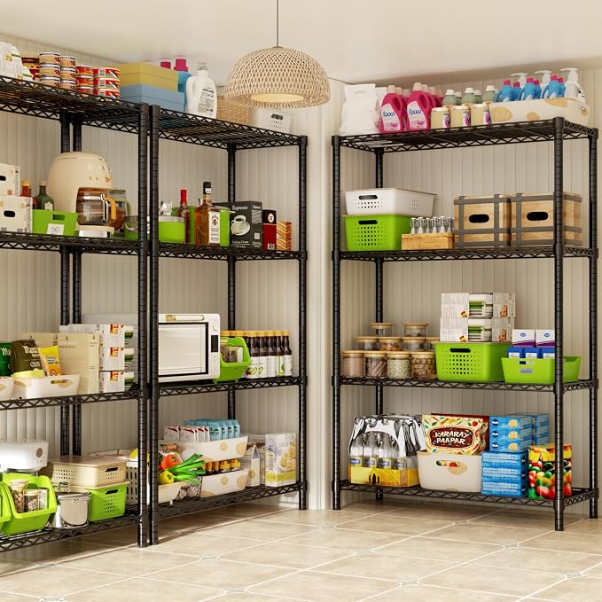 Storage Shelves Heavy Duty, 4-Tier Adjustable Metal Industrial Utility Shelf - Image 6