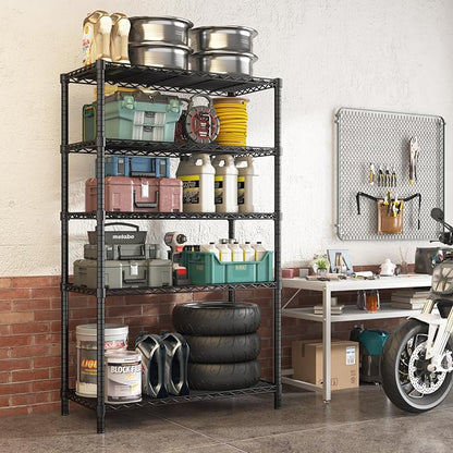 Storage Shelves, 5-Tier Adjustable Metal Industrial Utility Shelf Rack - Image 2