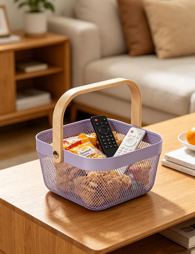 AJIODA Metal Mesh Wire Basket, Mini Steel Basket - Image 6