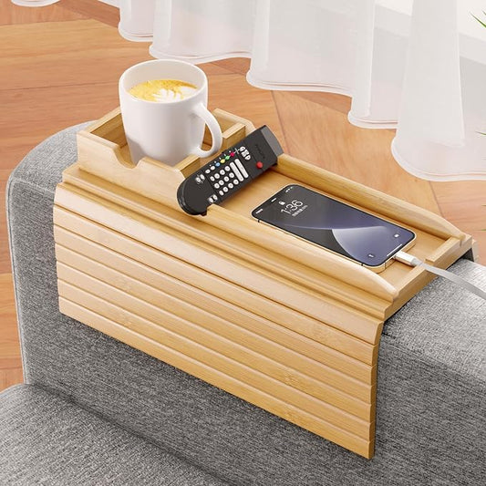 Bamboo Sofa Armrest Tray by Bestjing