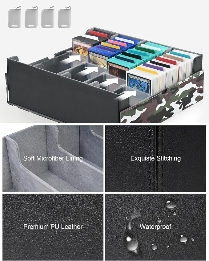 ZLCA Card Storage Box for MTG PTCG, Commander Deck Box Holds 3200+, Deck - Image 5