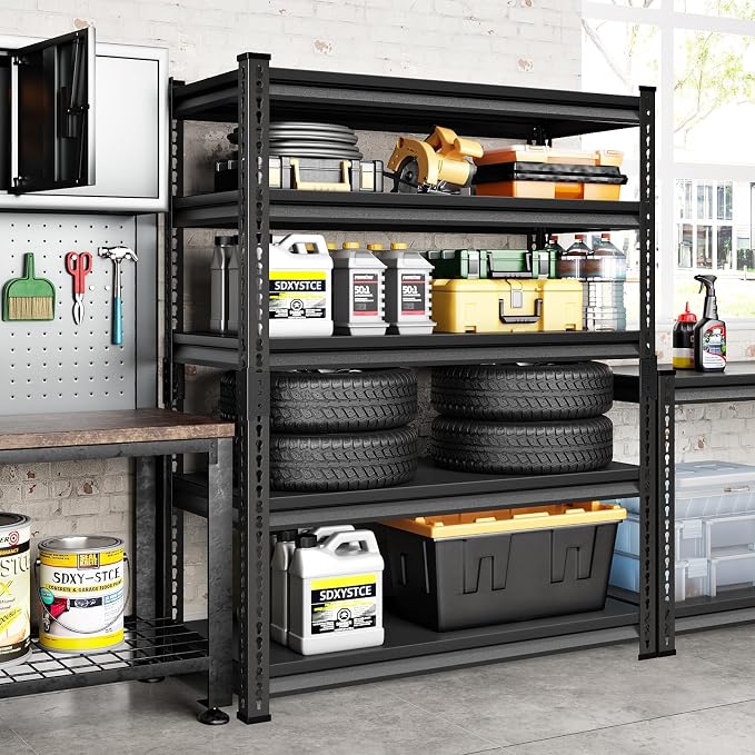 Garage Shelving Heavy Duty 2500LBS Loads, 5-Tier Metal Shelving Units and - Image 2