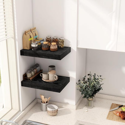 12 Inch Deep Black Floating Shelves, 16 x 12 Floating Shelf - Image 2